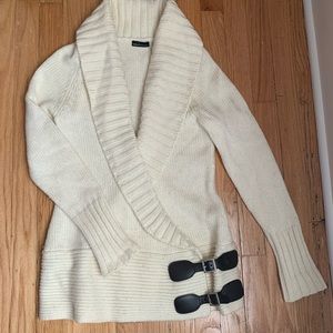 Moda International Wrap Cowl Neck Sweater